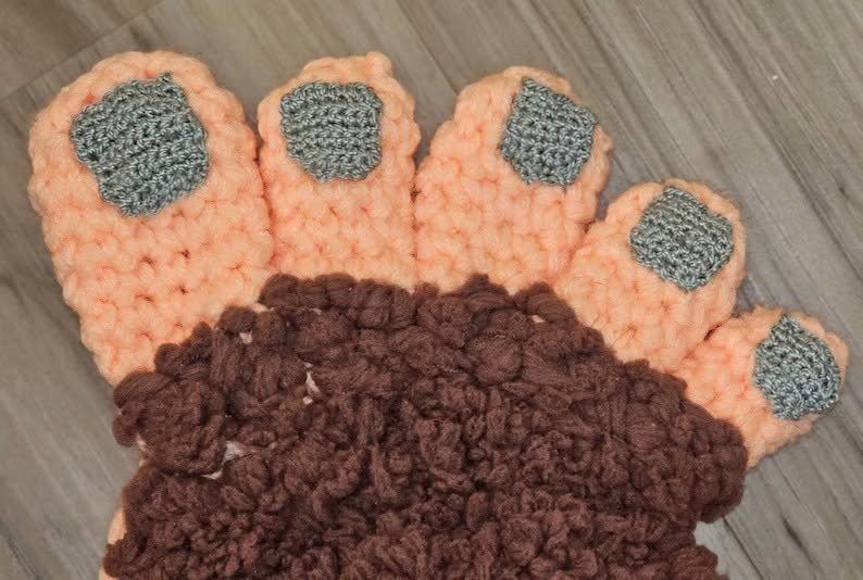 Handmade Crochet Bigfoot Slippers – Cozy Sasquatch Feet House Slippers - Image 5
