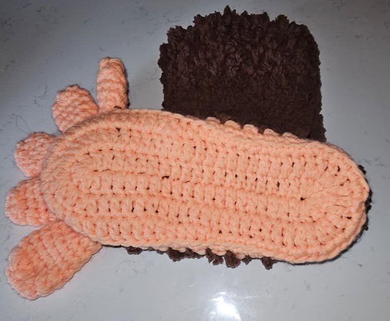 Handmade Crochet Bigfoot Slippers – Cozy Sasquatch Feet House Slippers - Image 2