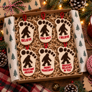 Bigfoot Crochet Christmas Ornament – Choose Your Quote