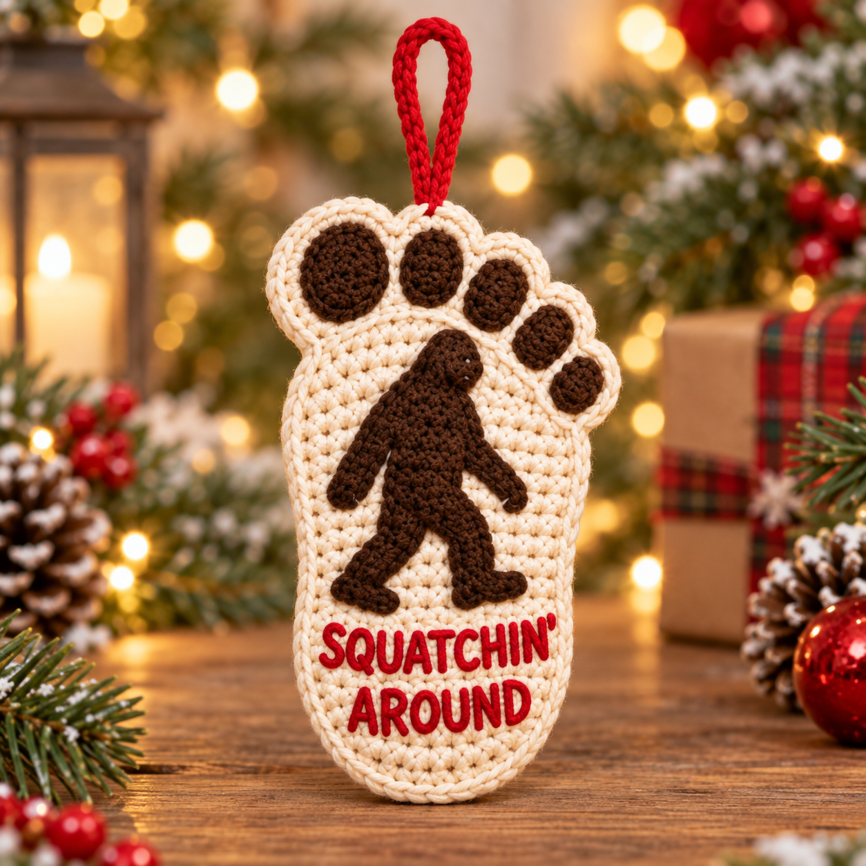 Bigfoot Crochet Christmas Ornament – Choose Your Quote - Image 4